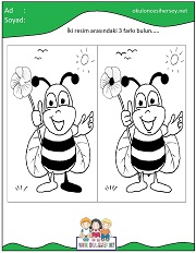 okul öncesi İki Resim Arasındaki Farkı Bul